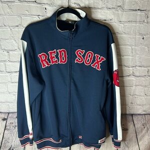 Stitches men’s MLB athletic gear Red Sox zip up jacket size medium.
